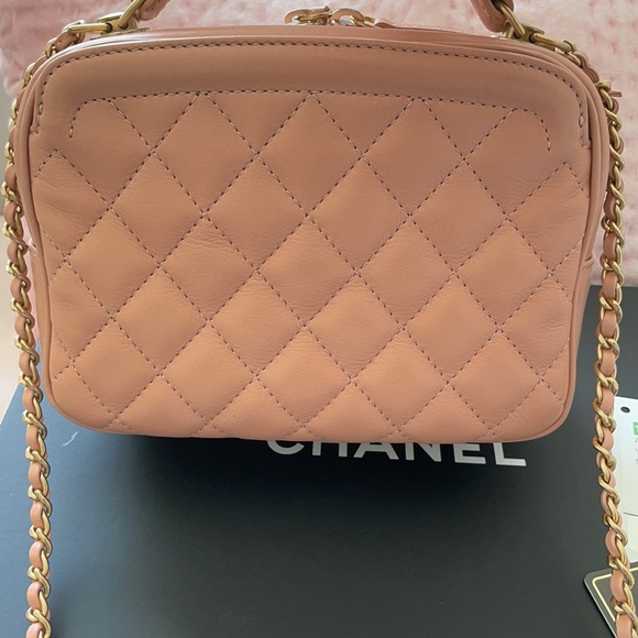 CHANEL Quilted Small Vanity Camera Bag Beige/Pink - Picture 3 of 16